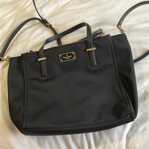 Kate spade black nylon satchel